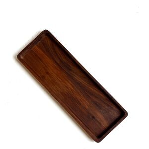 RUSTIC WOODEN RECTANGULAR CATCH ALL TRINKET DISPLAY TRAY